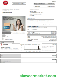 EDP Portugal electricity utility business bill,  scr